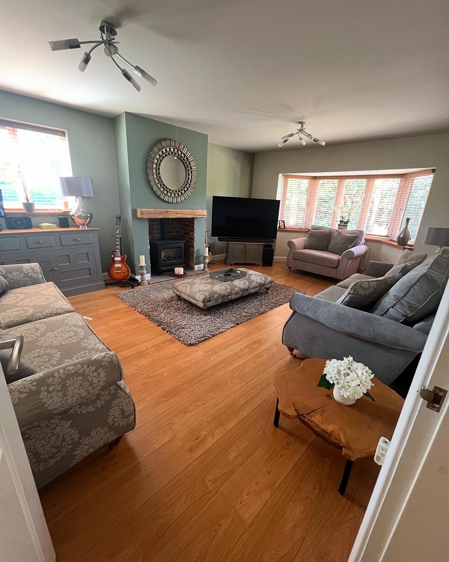 Clean modern living room interior